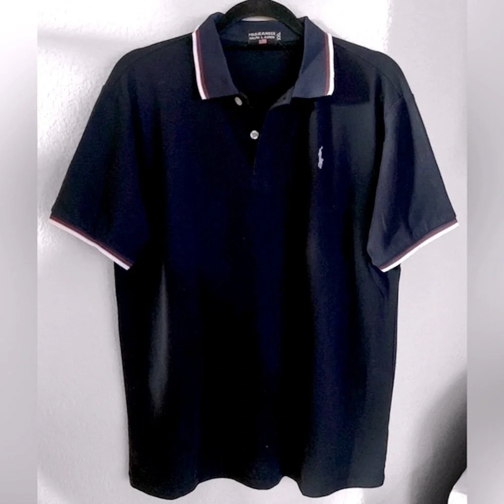Ralph Lauren Polo Mens Short Sleeve Polo Black W/White Horse Men’s XXL Gorpcore